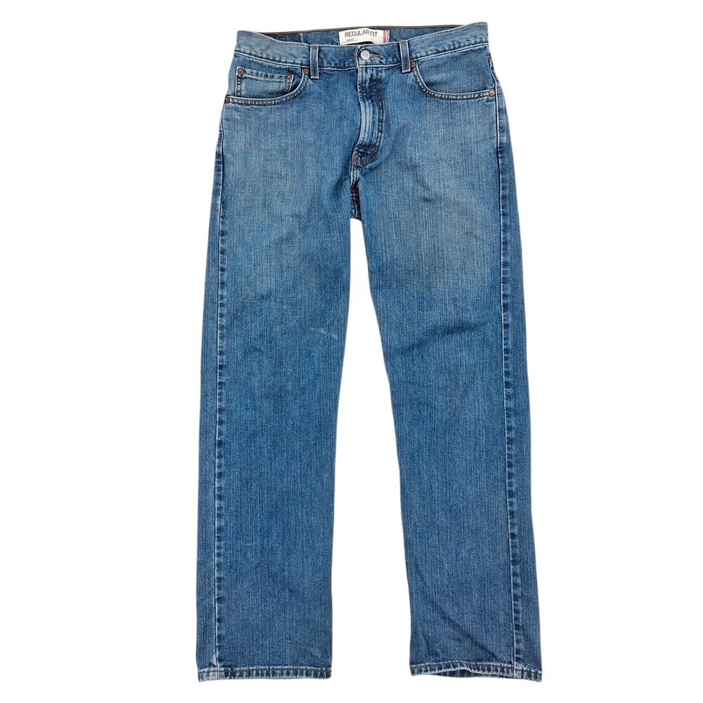 Levis Vintage Jeans Mens 34x32 Blue 505 Regular Fit Straight Leg Denim Zip Fly